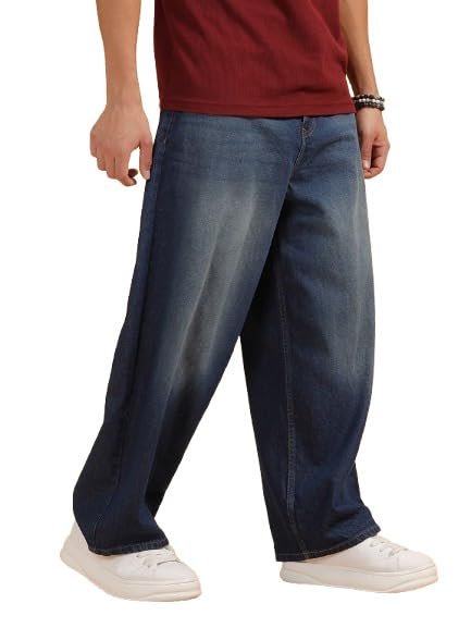 WROGN Men's Baggy Fit Jeans | Mid Rise | Jeans for Man - Image 2