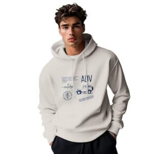 Nobero Printed Hoodies for Man | 280 GSM Rich Cotton Fleece Hooded Full Sleeve Sweatshirt for Man | Stylish Casual Wear Winter Hoodies for Men
