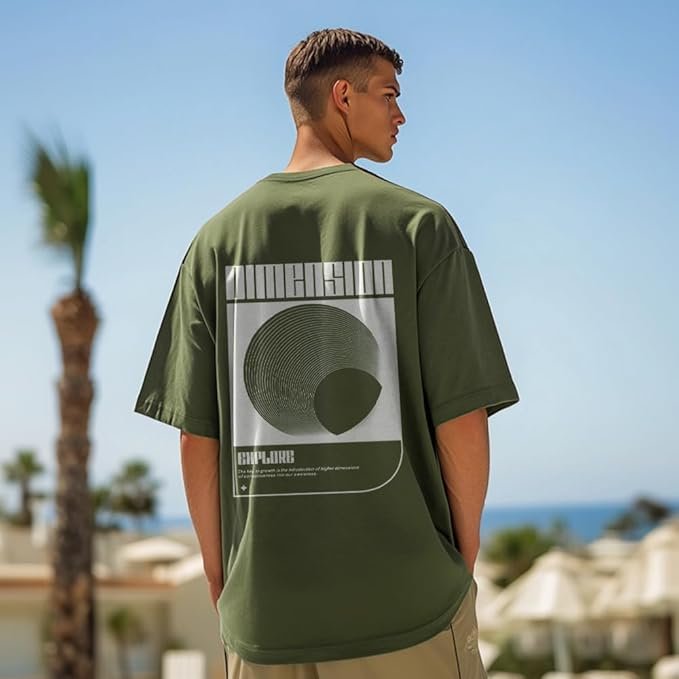 Nobero Men's Oversized Graphic T-Shirt for Men | Soft Cotton | Drop Shoulder Relaxed Fit | Printed Casual Tshirt for Men - Image 5