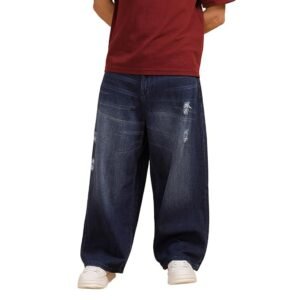 WROGN Men's Baggy Fit Jeans | Mid Rise | Jeans for Man